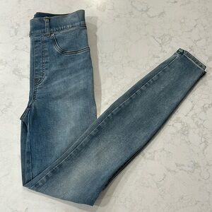 Spanx Jeanish Ankle Leggings Skinny Denim Medium Wash XS Tall